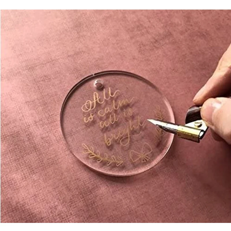 50 шт. акриловые диски прозрачные круглые пустые для DIY брелока набор Прямая