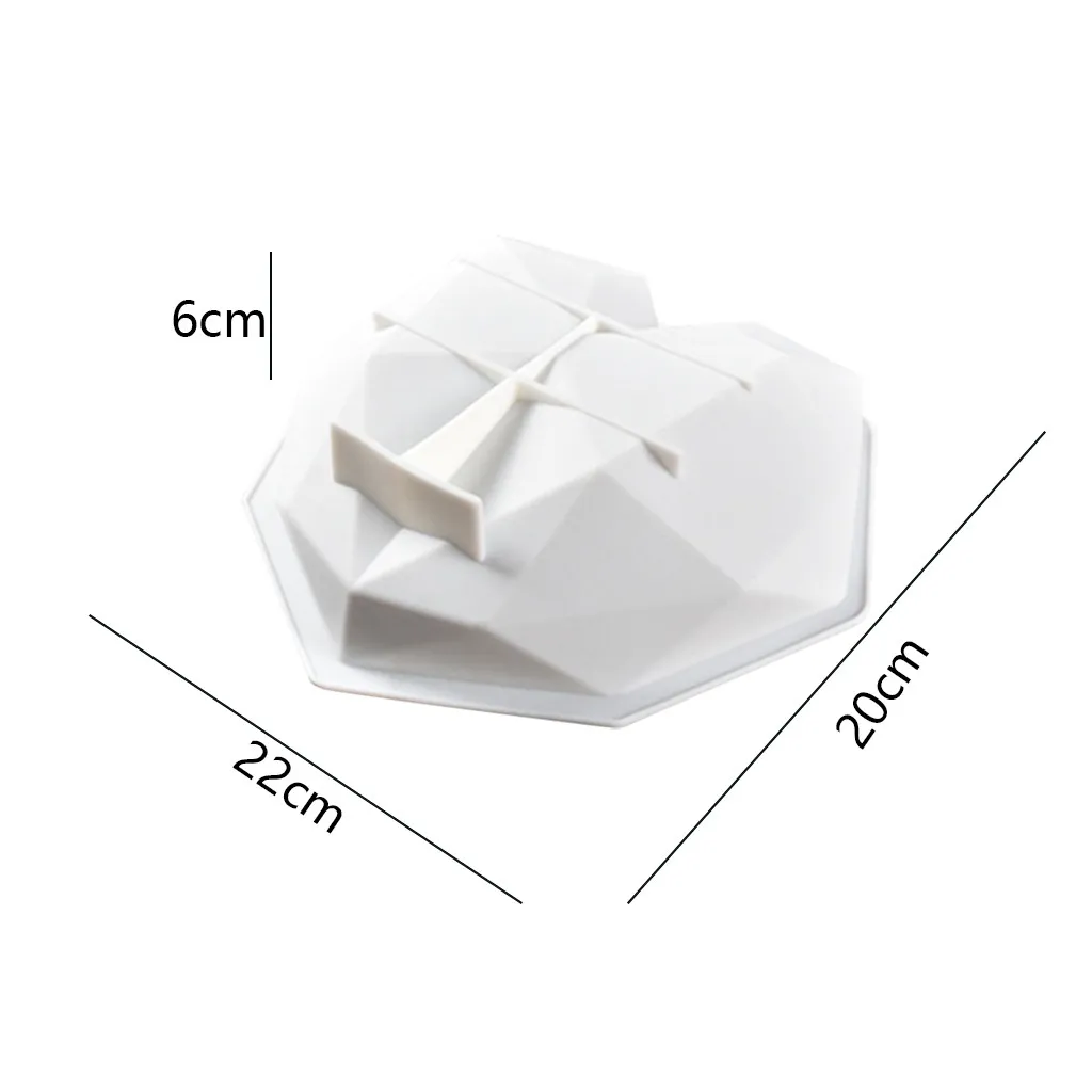 3d Алмазный любящее сердце Форма силиконовые формы для выпечки губка шифон мусс