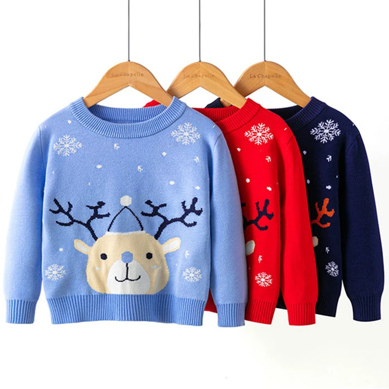 

Свитер детский, вязаный, на Рождество