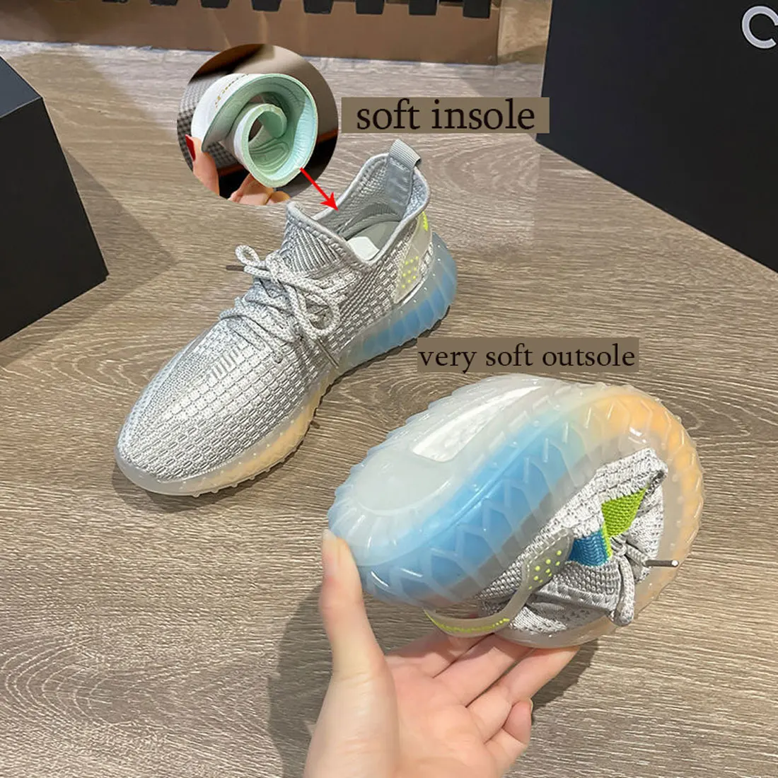 

New Stylish Youth Women Casual Sneakers Luminous Breathable Fashion Lady Shoes Soft Comfortable Nice Female Sport Walking Shoes