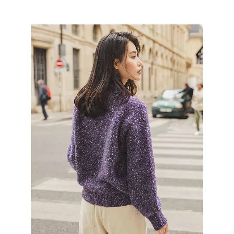 INMAN Winter Literary Retro O-neck Bishop Sleeve Women Pullover | Женская одежда
