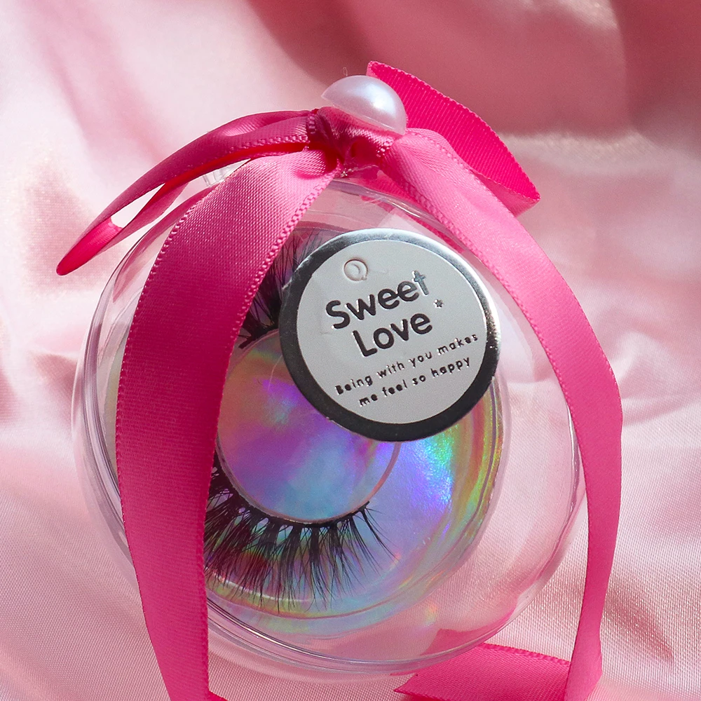 Оптовая продажа упаковка для ресниц цветная лента прозрачные ресницы коробки