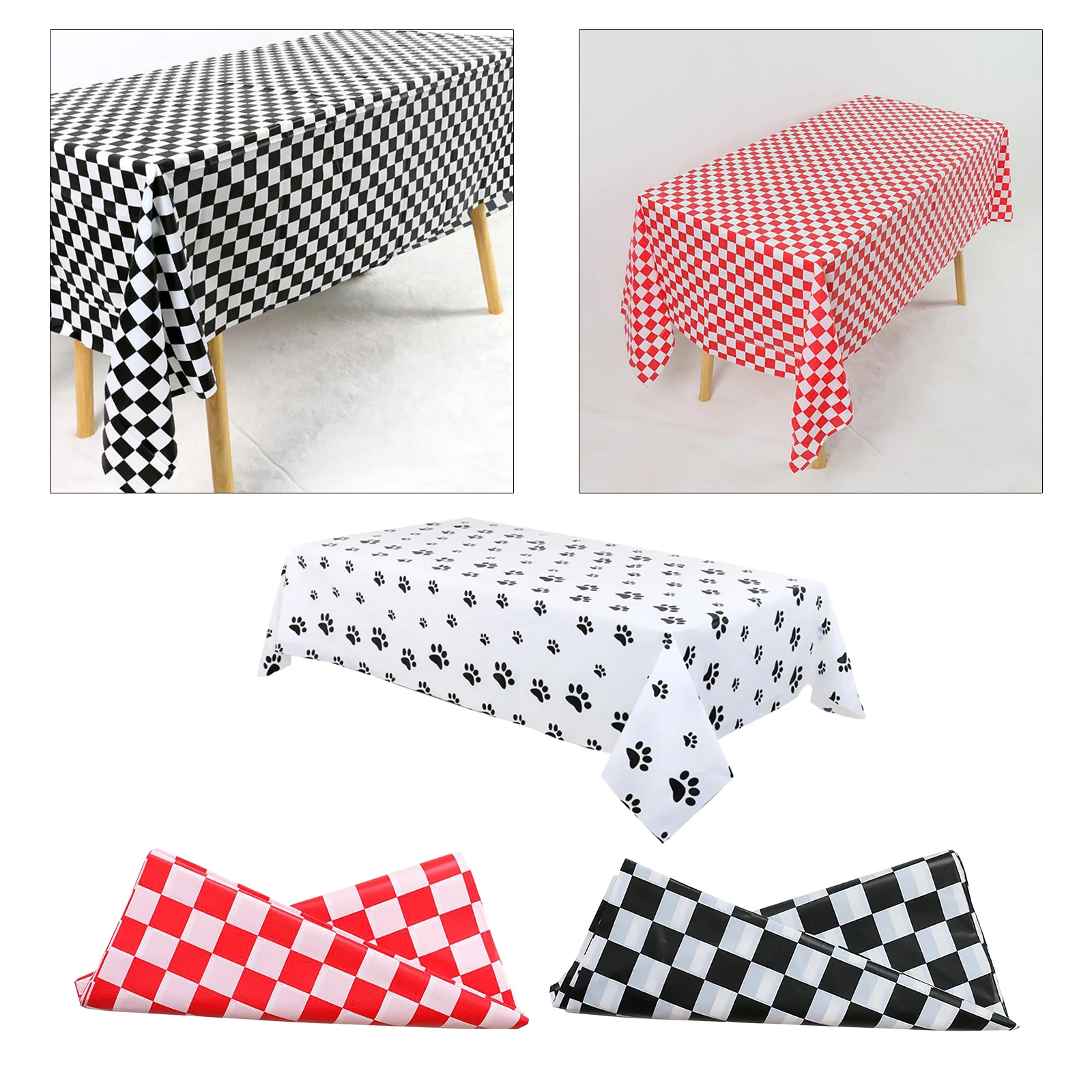 

Одноразовые скатерти для стола, пластиковые скатерти для вечеринки в помещении или на улице, на день рождения, свадьбу, Рождество