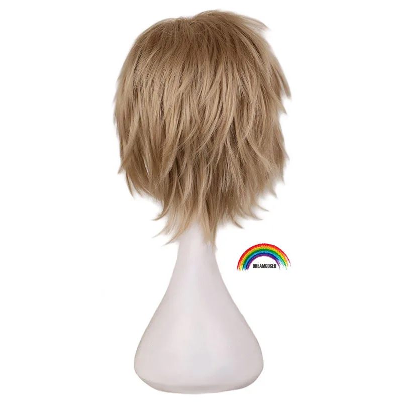 Парик для косплея Byakuya из коротких пушистых синтетических волос с очками|Костюмы