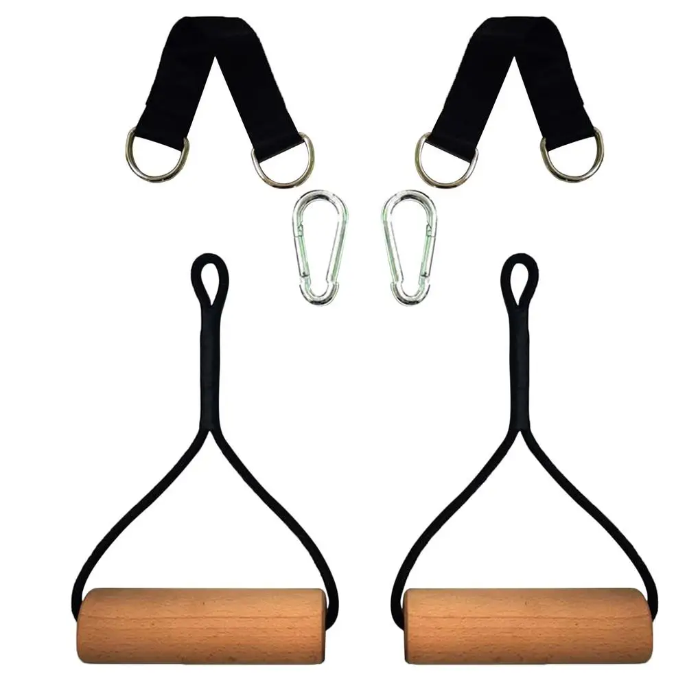 

Wooden Gymnastic Rings Adjustable Arm Strength Training Stick For Pull Up Fitness Home&Gym Accessories Max Load Capacity 200KG