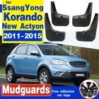 Для SsangYong Korando New Actyon C200 2011  2015 Брызговики автомобильные брызговик от грязи, брызговики аксессуары для брызговиков 2012 2013 2014
