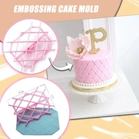1pcs diamond sugar paste gum icing baking fondant cake mold embosser cutter icing embosser mould