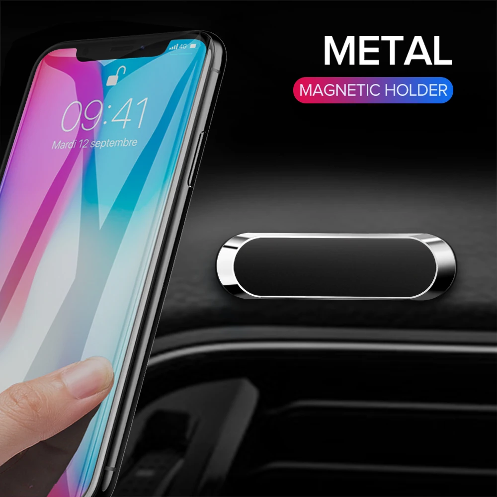 Магнитный автомобильный держатель для телефона мини полоска в форме