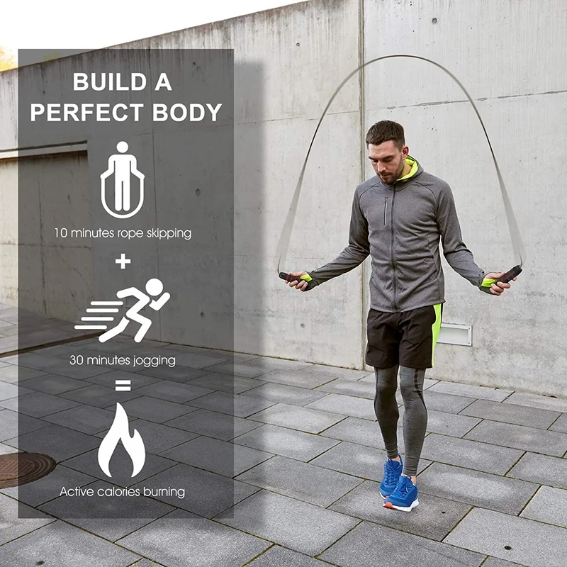 

Jump Rope, with Ball Bearings Rapid Speed Jump Rope for Exercise Fitness, Adjustable Jumping Ropes for Women Men Kids