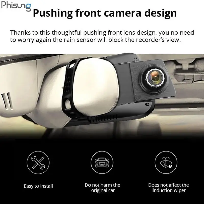Phisung H800 Full HD 1080P Автомобильный видеорегистратор Камера 9,36 дюймов зеркало заднего вида Цифровая видеокамера авторегистратор сенсорный экран камеры видеорегистраторы