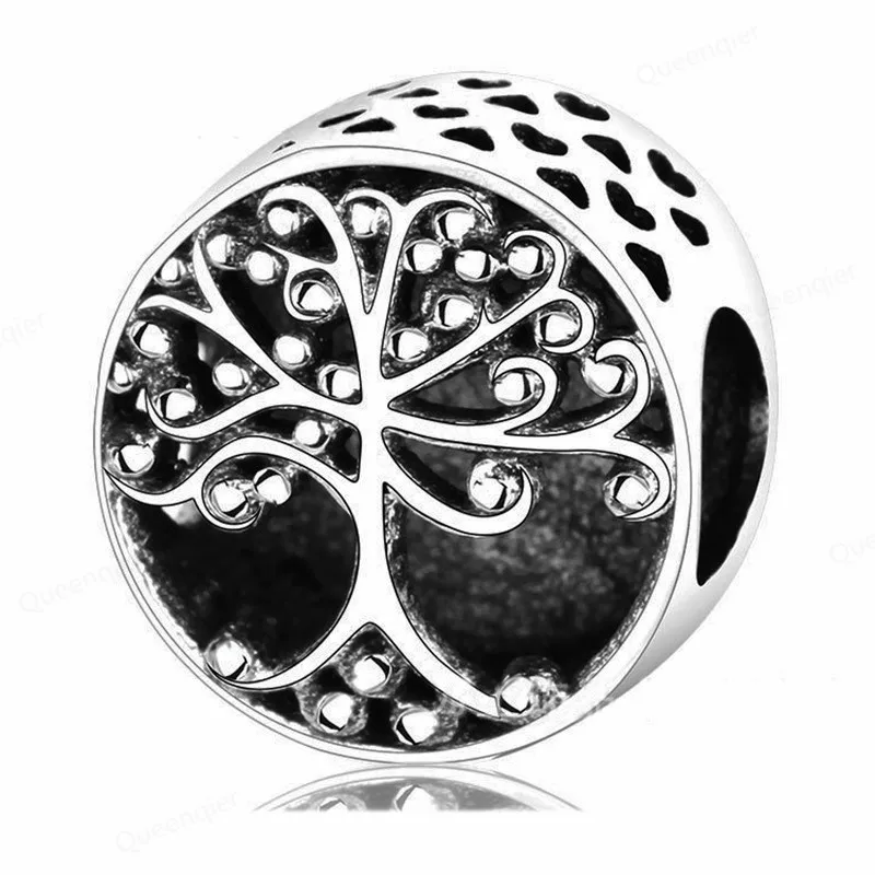 

925 Sterling Silver Tree European Charms Bead Fit Original Charms Bracelets DIY Pendant Charm Beads Girl Women Jewelry Making