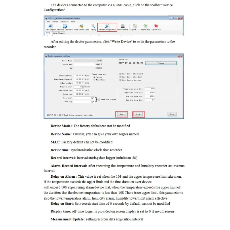 

Large storage space, high-precision USB temperature and humidity recorder, automatic data recording and curve generation