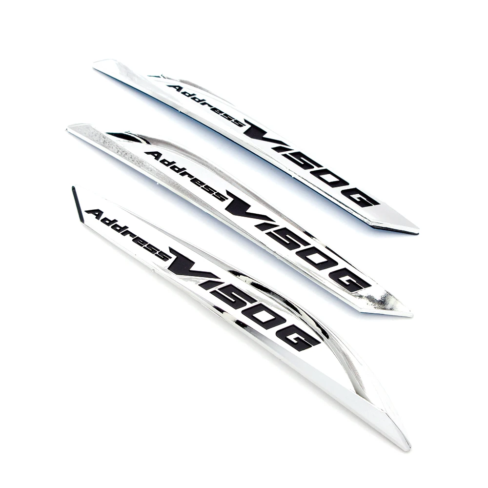 

For SUZUKI Address V150G New Motorcycle 3D Fuel Gas Tank Emblem Badge Decoration Decals Stickers Chrome High Quality ABS Plastic