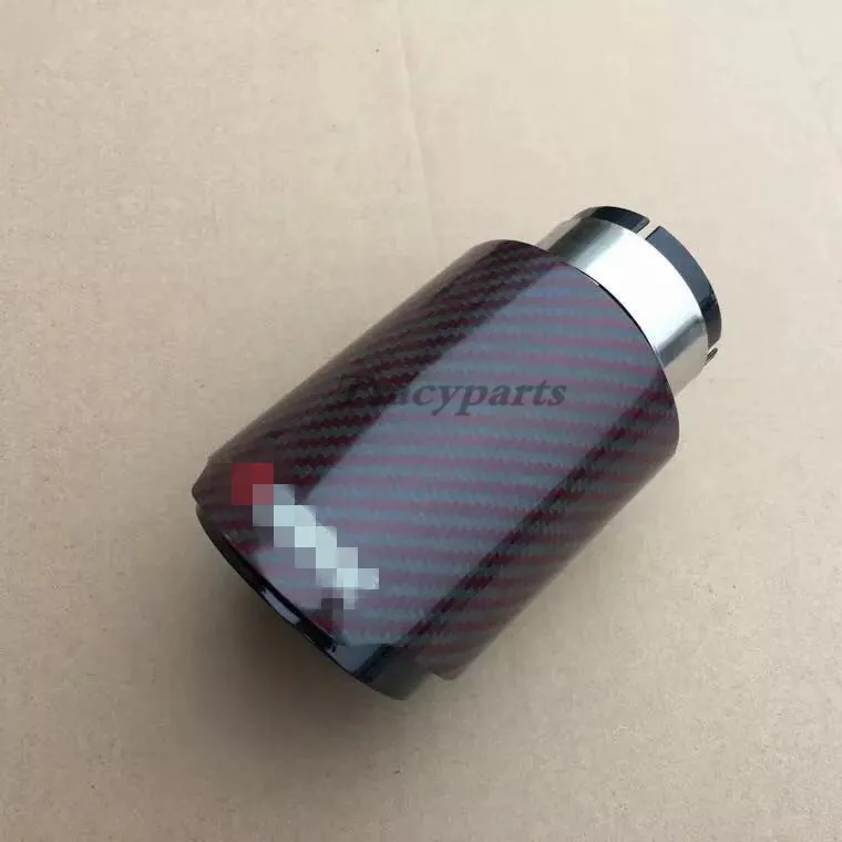 1 шт. Akrapovic глянцевый красный углеродистый Глушитель Черный из нержавеющей