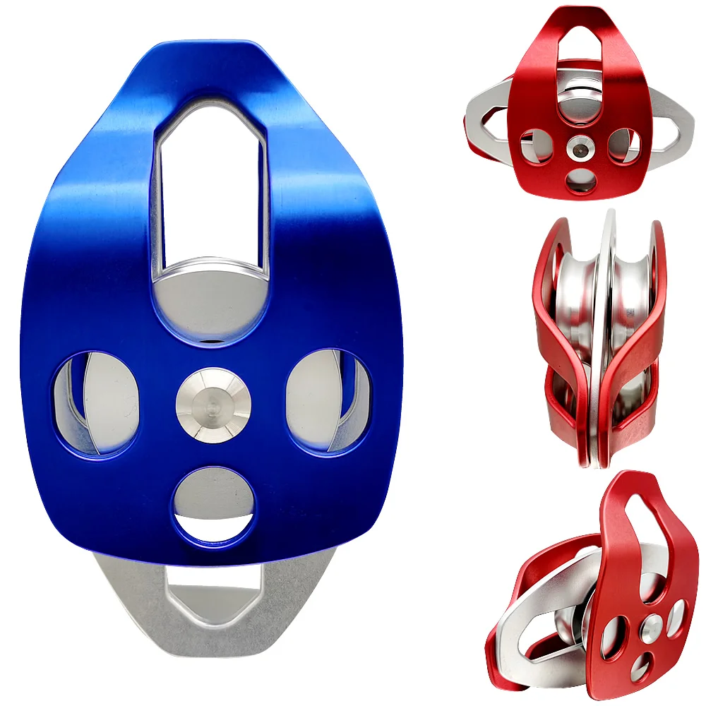 

32KN Double Pulley Aluminum Alloy Portable Outdoor Rescue Zipline Outdoor Pulley