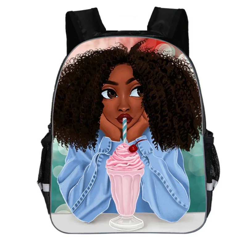 Школьный рюкзак для девочек подростков черный школьный в Африканском и