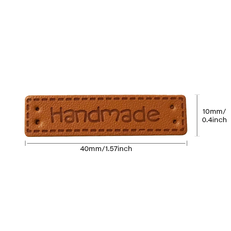 Free Shipping 4 Options Hand Made Leather Labels For Clothes Bags Shoes Handmade Fabric Sewing Tags | Дом и сад