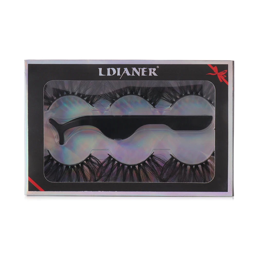 3 пары 25 мм норковые накладные ресницы 8D полный объем толстые драматические