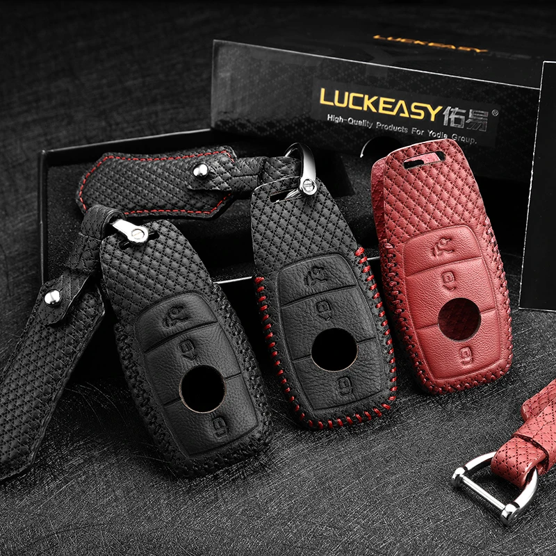 

High Quality leather remote key Case Cover Holder For Benz E320l e200l
