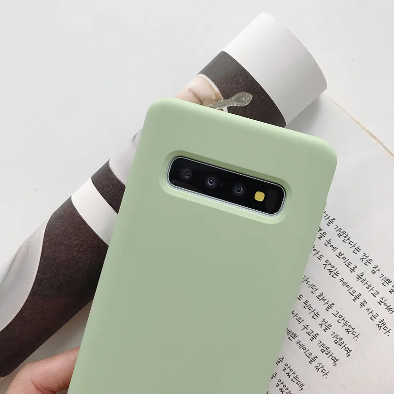 Liquid Silicone Phone Case For Samsung Galaxy S20 PLUS S20Utrla S10 5G S9 S8 Note10 9 8 plus Original Baby-Skin Feeling Cover |