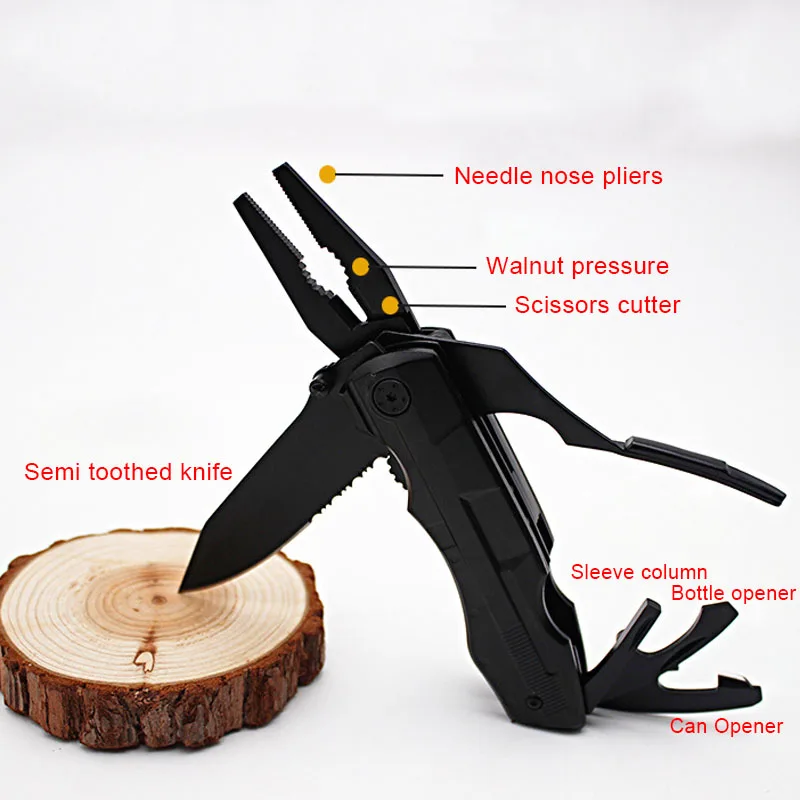 

10 In 1 Multitool Set Outdoor Camping Pliers Opener Cutter Kit with 10 Drill Bits Portable Carry Bag XR-Hot