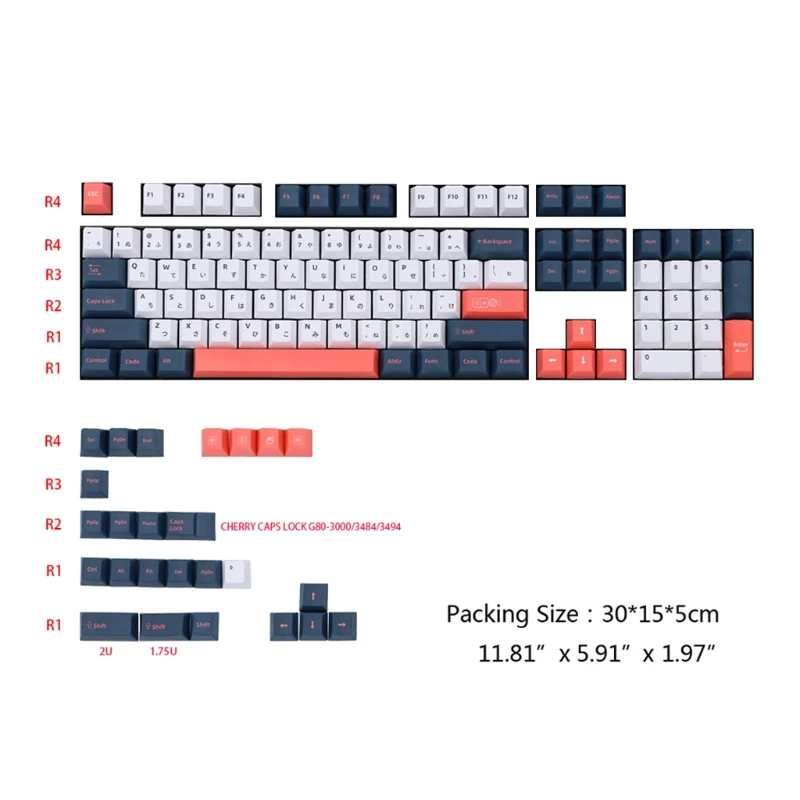 

129 Keys/set Cherry Profile Food Theme Keycap PBT Dye Sublimation Key for Mechanical Keyboard GK61 64 84 96