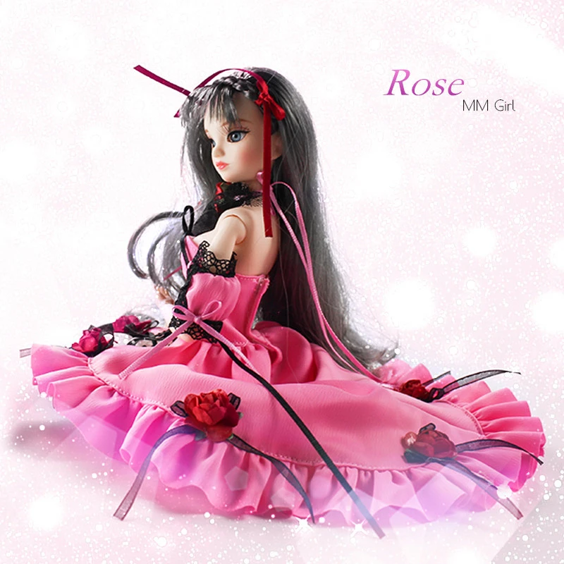 Fortune Days MM девушка как BJD роза с макияжем Reborn девушки 1/6 14 суставов тела 35 см