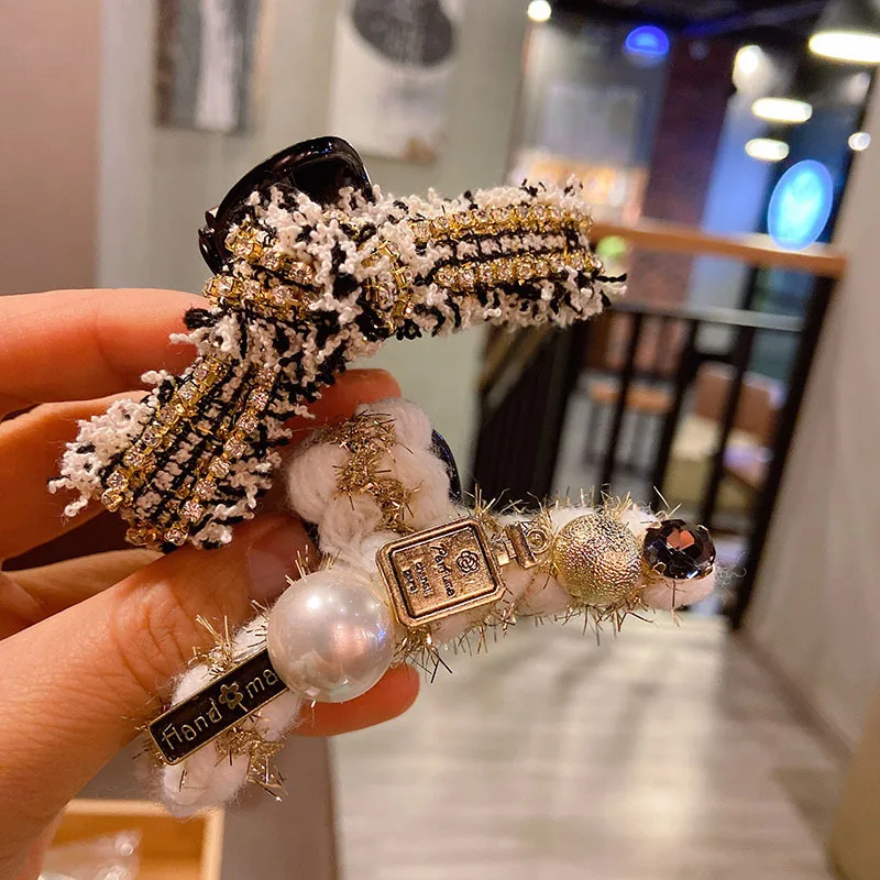 Модная одежда для девочек в ретро стиле с украшением виде кристаллов зажим волос