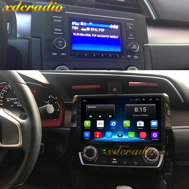 Автомагнитола Xdcradio 9 дюймов Android 10 для Honda Civic автомобильное радио автомобильный DVD