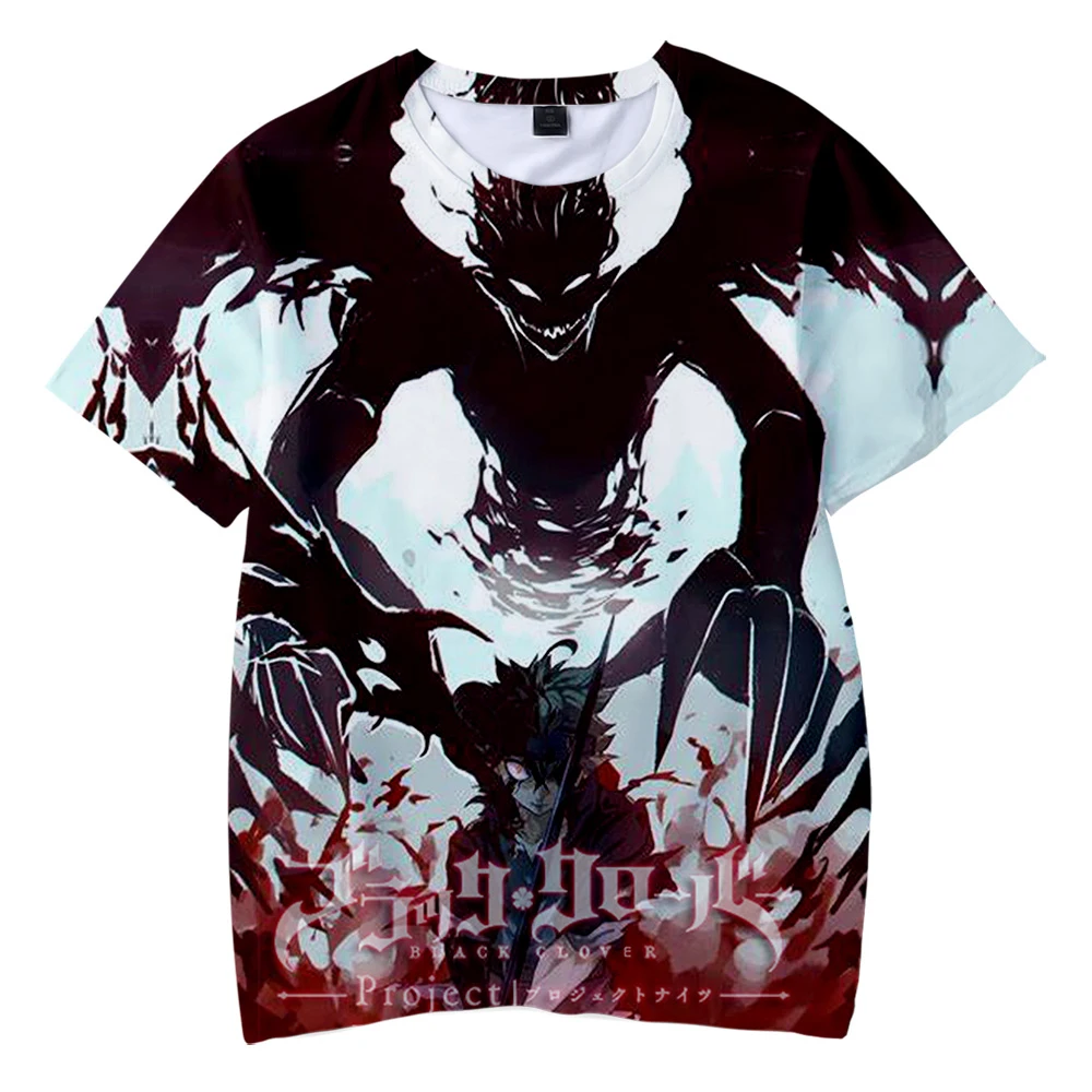 

Black Clover 3D Printed Unisex Children's Fashion Summer Short-sleeved T-shirt 2021 Hot Sale Harajuku Streetwear Tops
