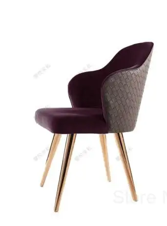 Роскошный простой металлический обеденный стул из нержавеющей стали в