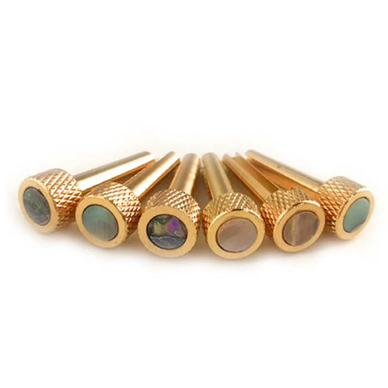

6 Pcs/Pack New Brass Acoustic Guitar Strings Bridge Pins Strings Pegs Nails Pin Musical Instrument Guitar Accessories