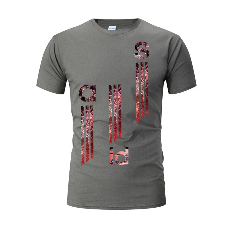 

2021 spring and summer new three-stripe printing comfortable cotton short-sleeved T-shirt for men and women fashion plus size T-