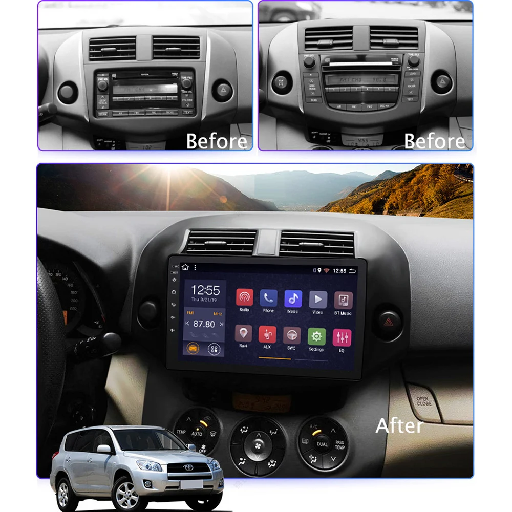 Головное устройство easteregg для Toyota RAV4 RAV 4 2005 2013 2 din автомобильное радио