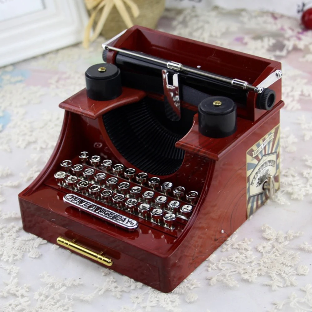 Винтажная музыкальная шкатулка мини швейная машина стильный механический