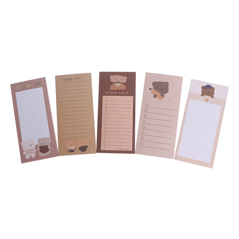 

50 Sheets Cute Cookie Bear Memo Pad Kawaii Stationery N Times Sticky Notes Portable Notepad School Office Supply