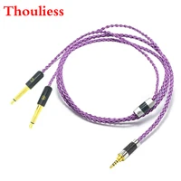 thouliess hifi 7n silver plated headphone upgrade cable for meze 99 classics focal elear t1p t5p t1 mdr z7 d600 d7100 headphones