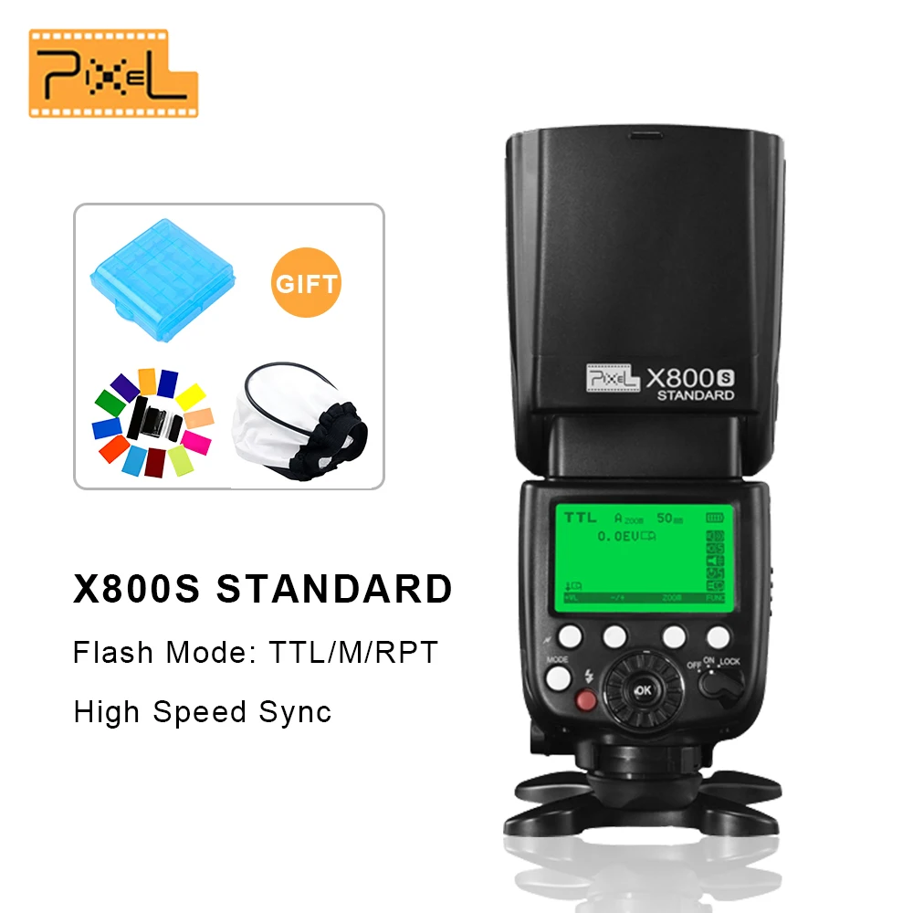 Pixel X800S вспышка GN60 Беспроводная ttl HSS камера Вспышка Speedlite для sony A7 A77 A7R RX1 A6000 A6300 DSLR Vs X800N GODOX