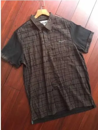 Deg espanhol Na Moda algodao-linho Curto-de mangas compridas Camisa dos homens