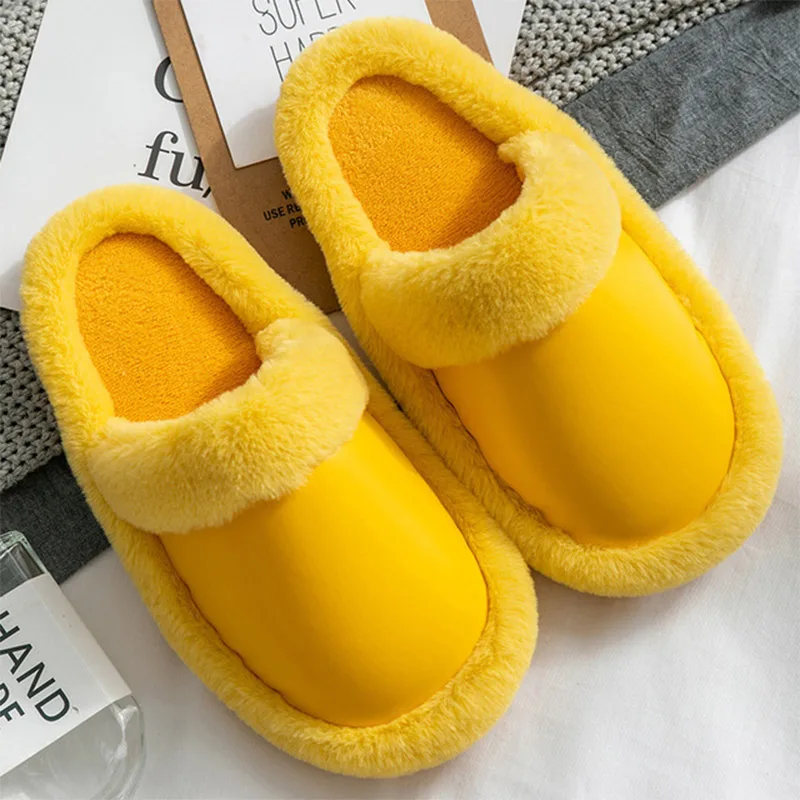 

Women Warm Couple Slippers Short Plush Ladies Home Shoes Female Fur Comfortable Footwear Men Soft Indoor Slippers Fashion