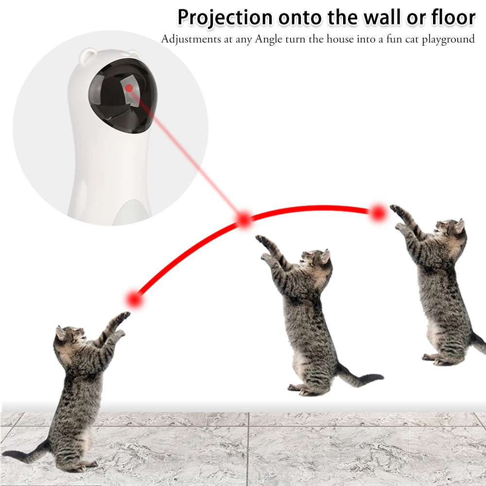 

Automatic Cat Toys Interactive Smart Teasing Pet LED Laser Funny Handheld Mode Electronic Pet for All Cats Laserlampje Kat
