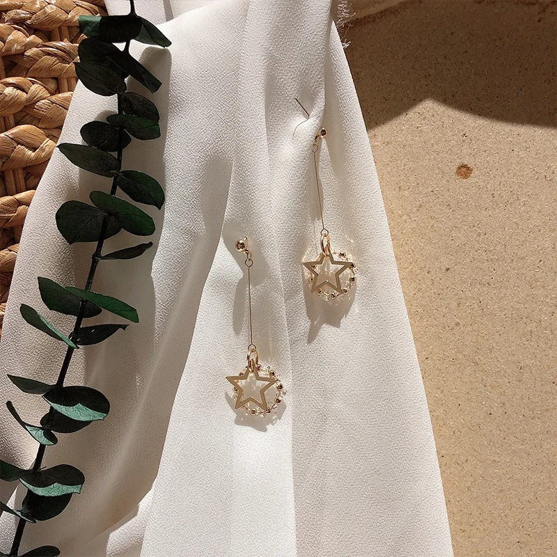 Милые девушки подвесное сердечко серьги женские модные подвески в форме звезды