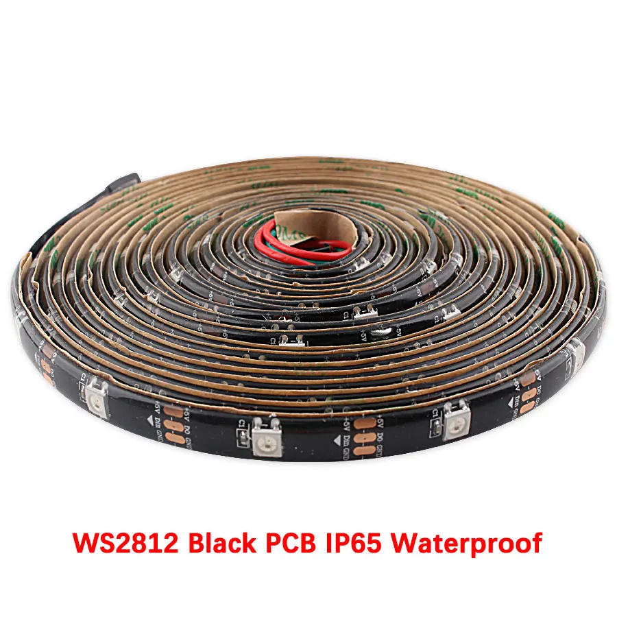 WS2812 Светодиодная лента 5 м 5 в RGB контроллер 5 в Светодиодная лента RGB WS2812 5 в вольт неоновый светодиодный фонарь WS2812B неоновая лента для подсветки телевизора