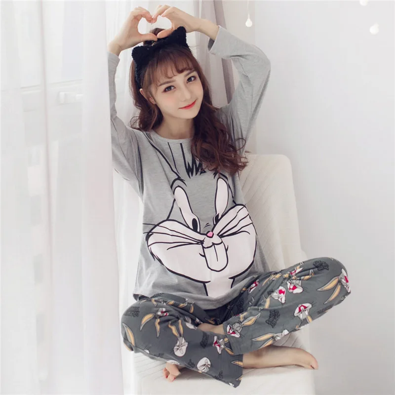 2019 комплект из двух предметов для отдыха зимняя Пижама домашняя одежда с принтом