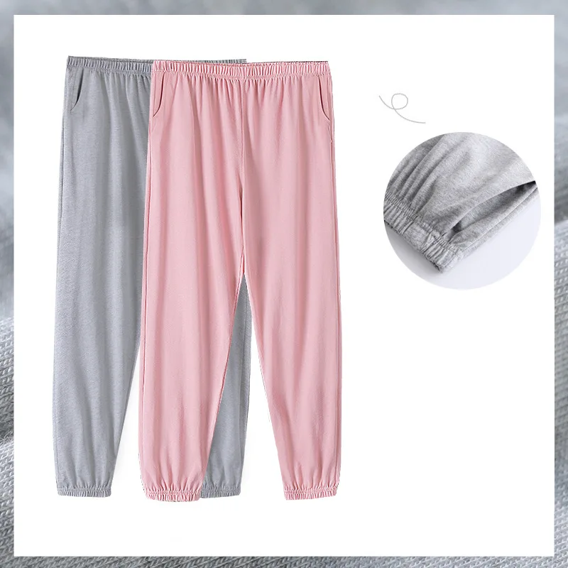 

Soft Comfortable Women Full-Length Cotton Sleep Pants Lounge At Home Outwear Pants Women Spring Autumn Pajamas Sleep Bottoms