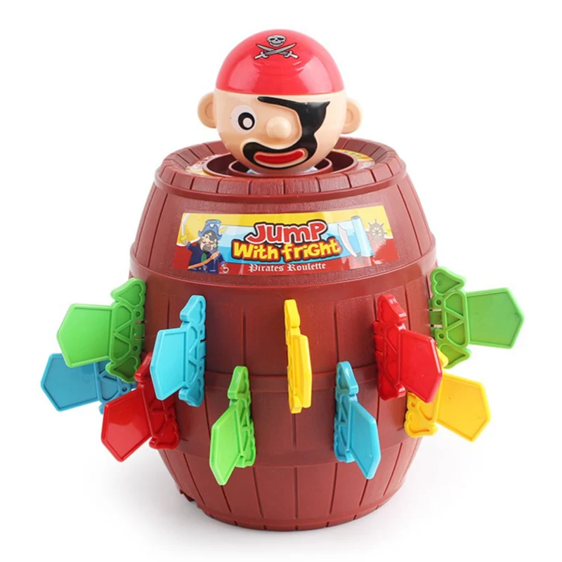 

2021 Children Tricky Pirate Barrel Games Multiplayer Two-Player Lucky Stab Pop Up Games Funny Novelty Kids Gadget Jokes Game
