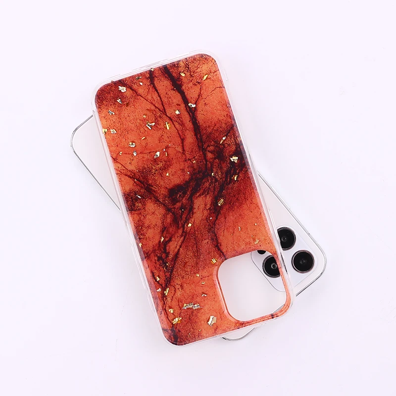 

Fashion Bling Gold Foil Marble Glitter Protection Phone Case For iPhone 12 11 Pro Max XR XS Max X 7 8 Plus Smooth Phone Coque