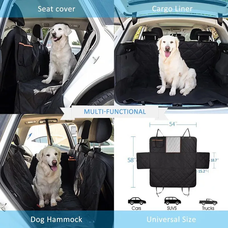 Preço Cão à Prova Dwaterproof água Capa De Assento Do Carro Do Cão De Estimação Esteira De Viagem Malha Portador Do Cão Protetor De Almofada Do Carro Com Cinto De Segurança