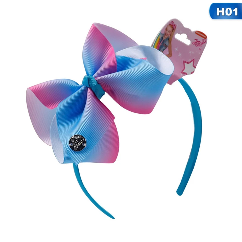1 шт. с принтом радуги Ленточные банты волосов оголовье для девочек бутик