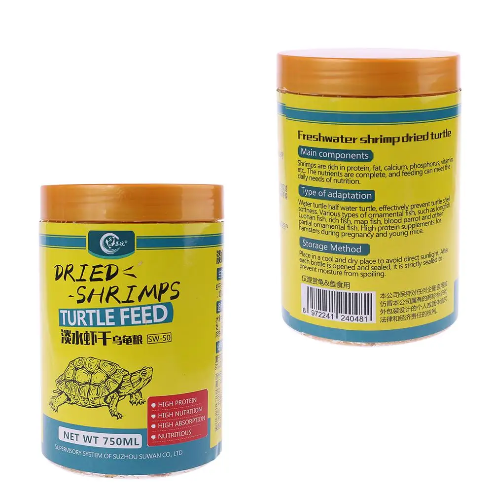 750 мл корм для аквариума сушеные креветки крилл рыб черепахи кормление белок